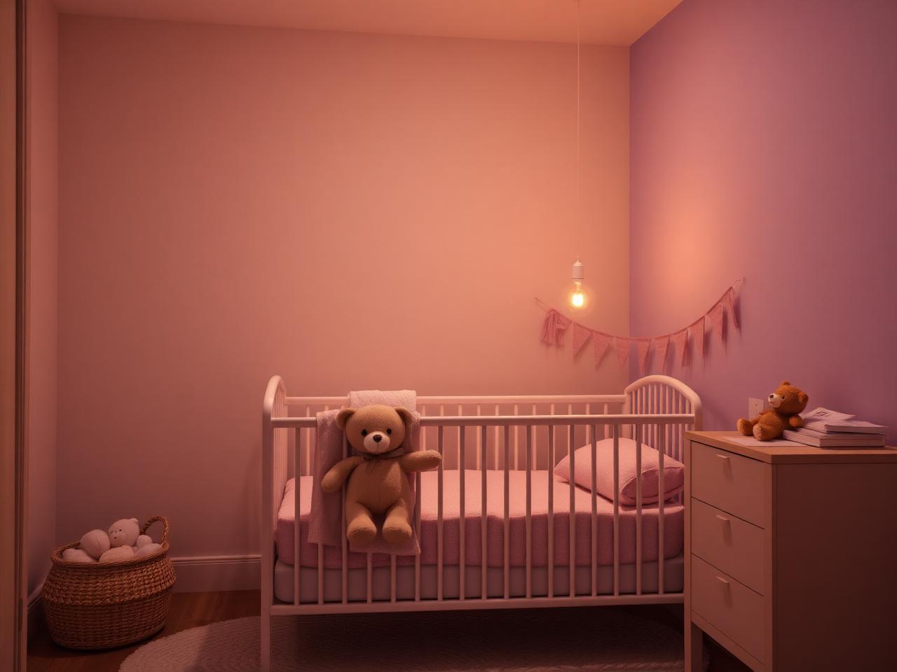Quarto aconchegante para o sono do bebê